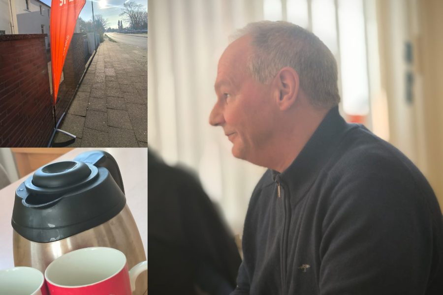 Mathias Stein, Bundestagsabgeordneter für Kiel, im Büro Heide bei seiner Sprechstunde.